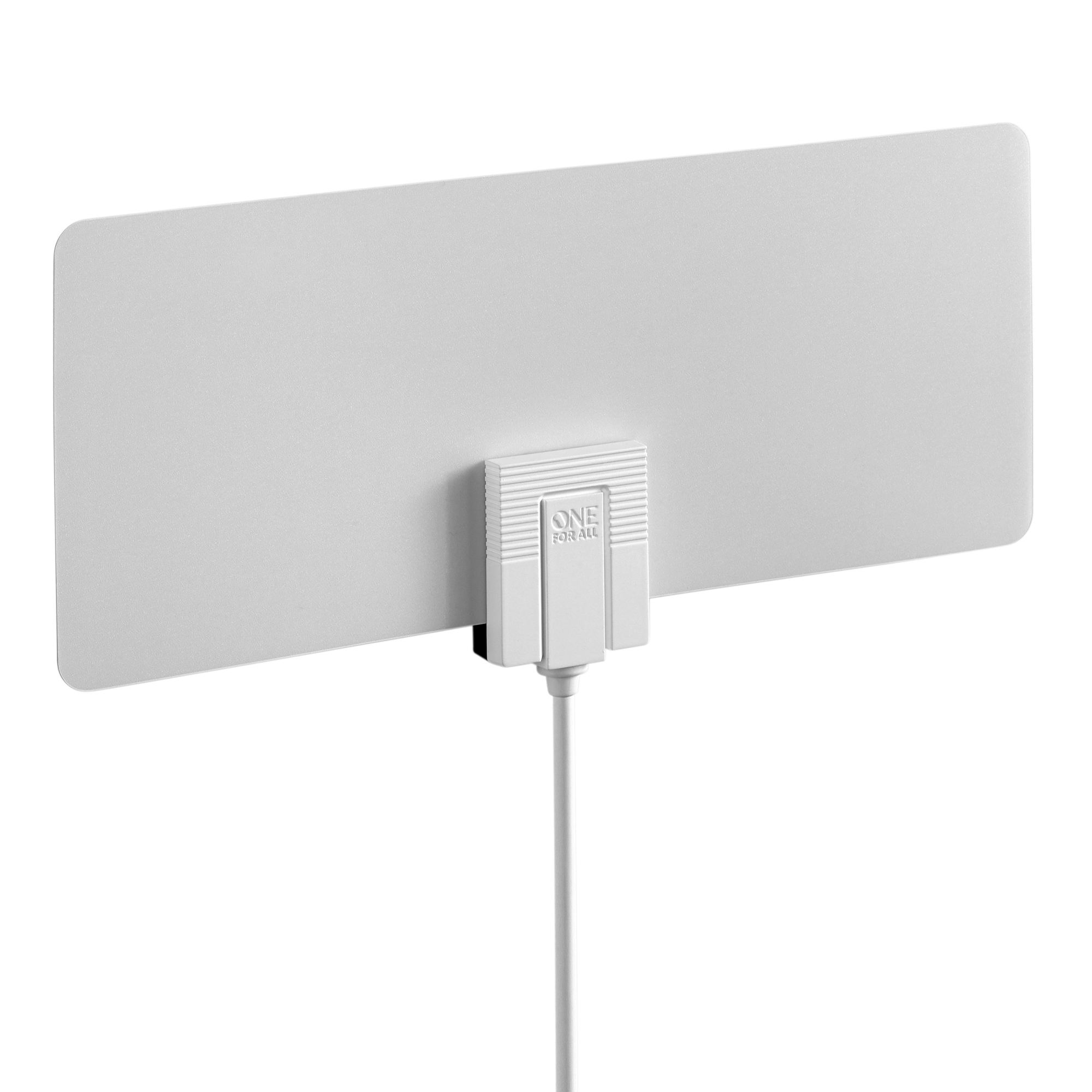 One For All Ultra-Thin Indoor Digital TV Antenna — Up to 30-Mile Reception Range, Multi-Directional, Model# A215520A0700001